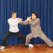 Master Tse doing Tui Shou with his Sifu, Grandmaster Chen Xiao Wang