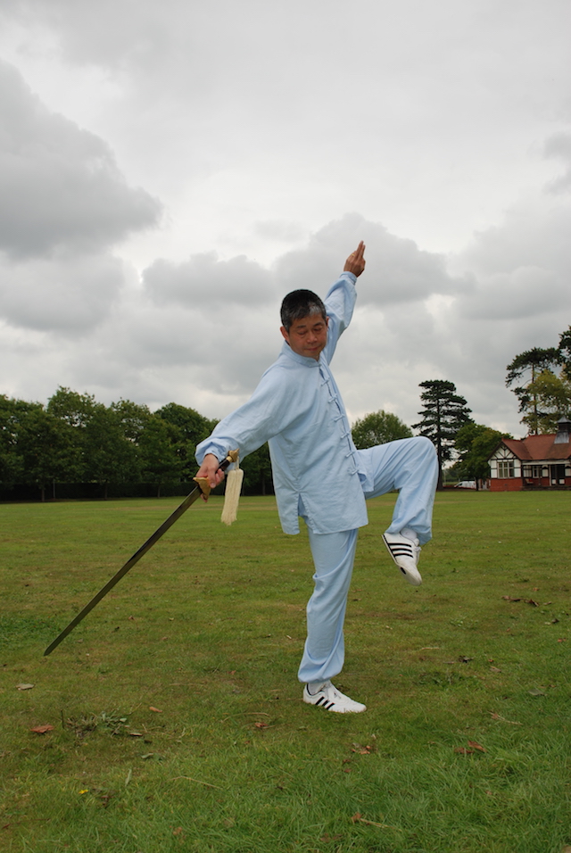 Master Tse performing the Chen Taijiquan straight sword form